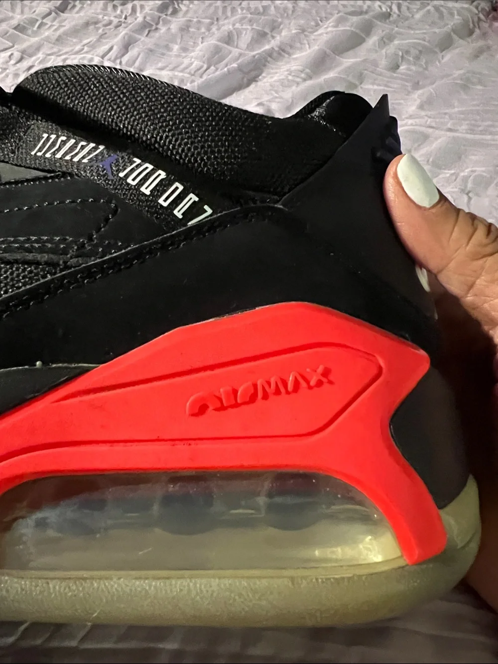 Jordan Black Sneakers with Red Interior Accent